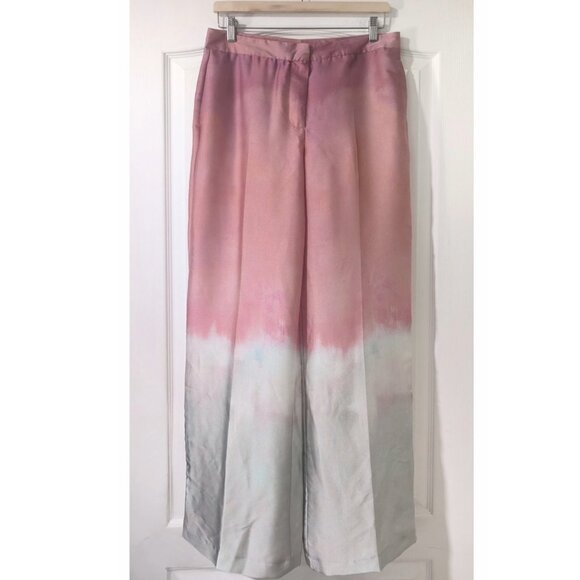 Zara | Women's Satin Tie-Dyed Pants - Picture 4 of 11